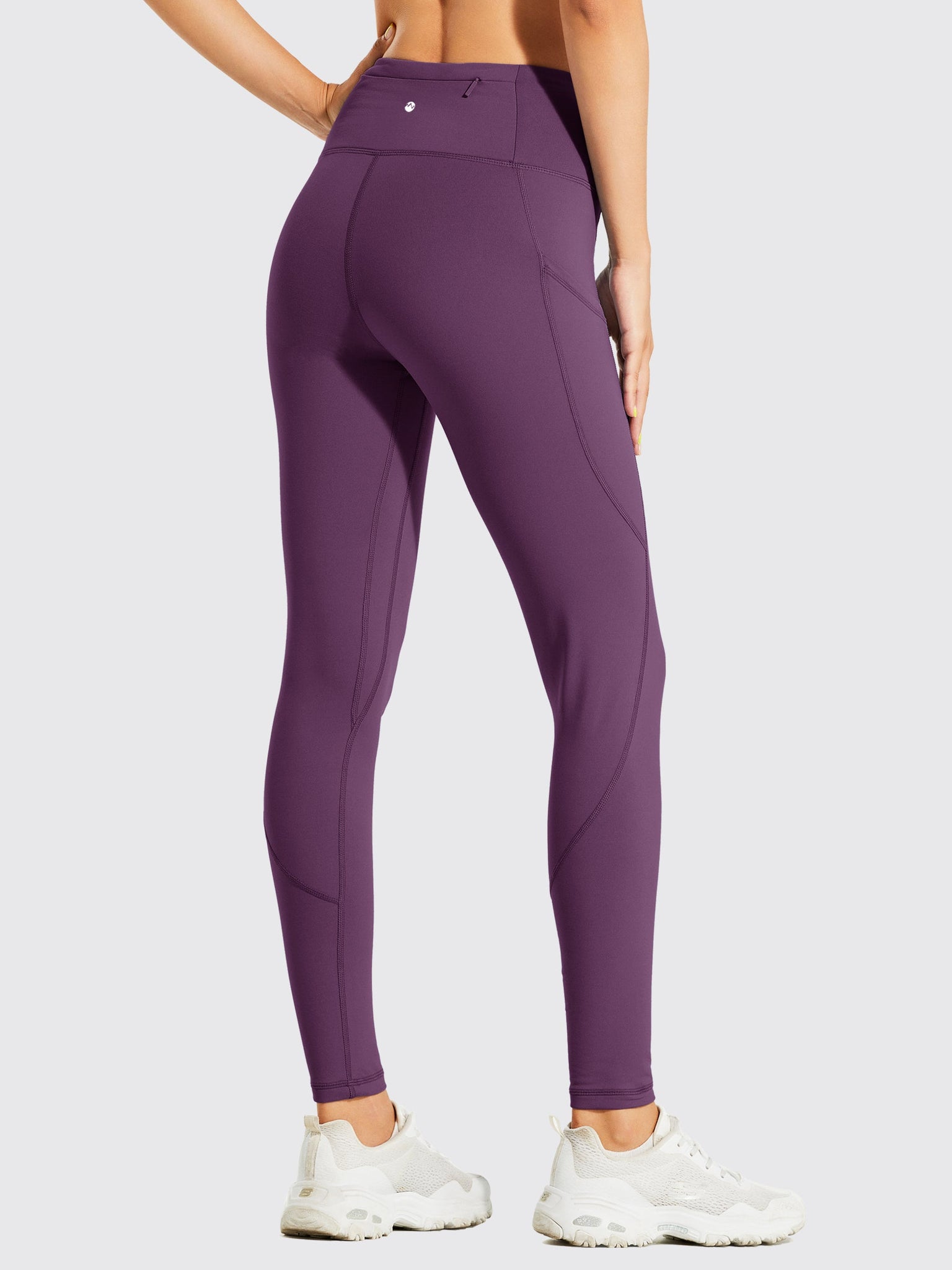 Women's Fleece Lined Leggings_Purple_model3