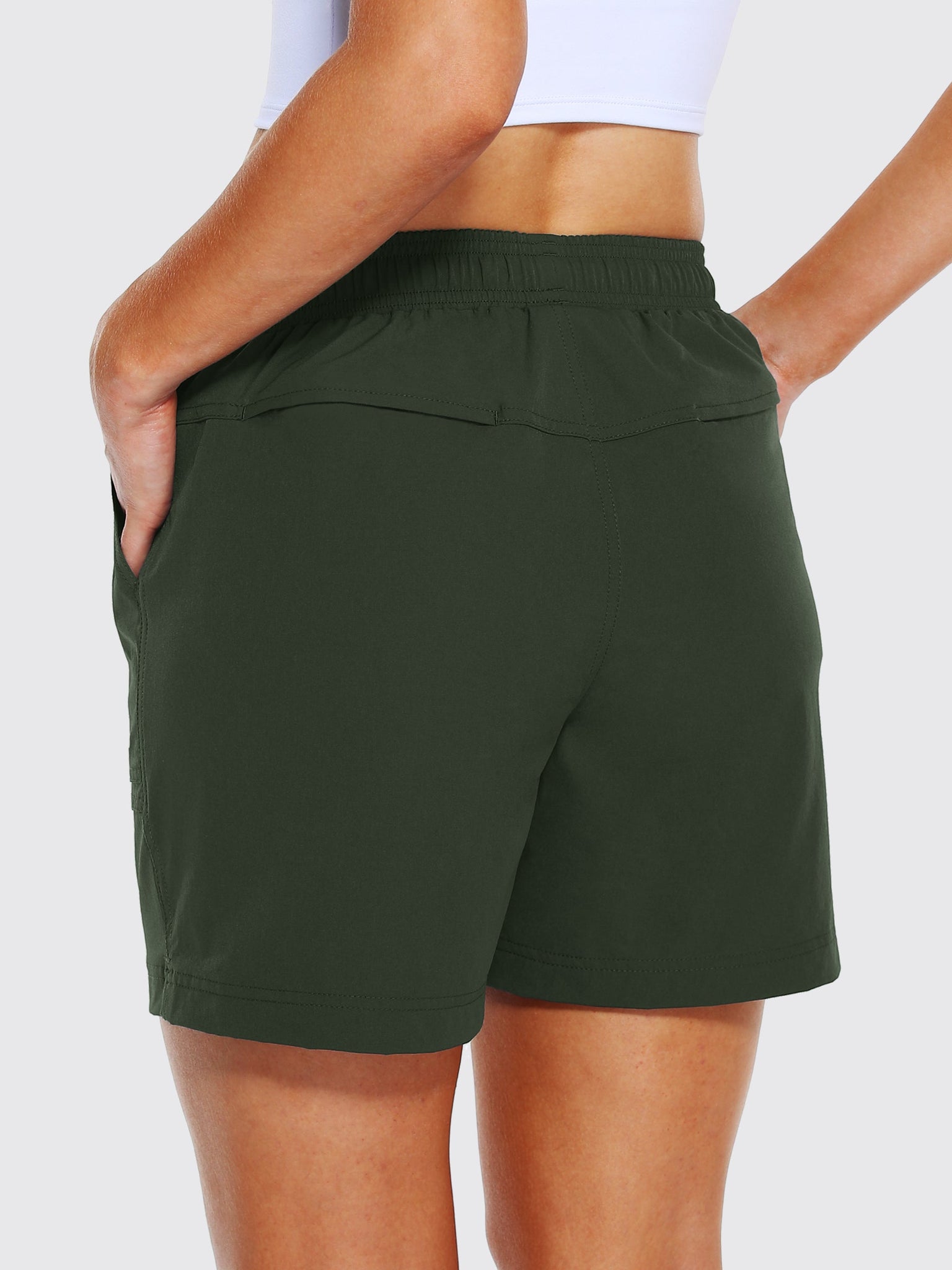 Willit Women's Hiking Golf Shorts_ArmyGreen3