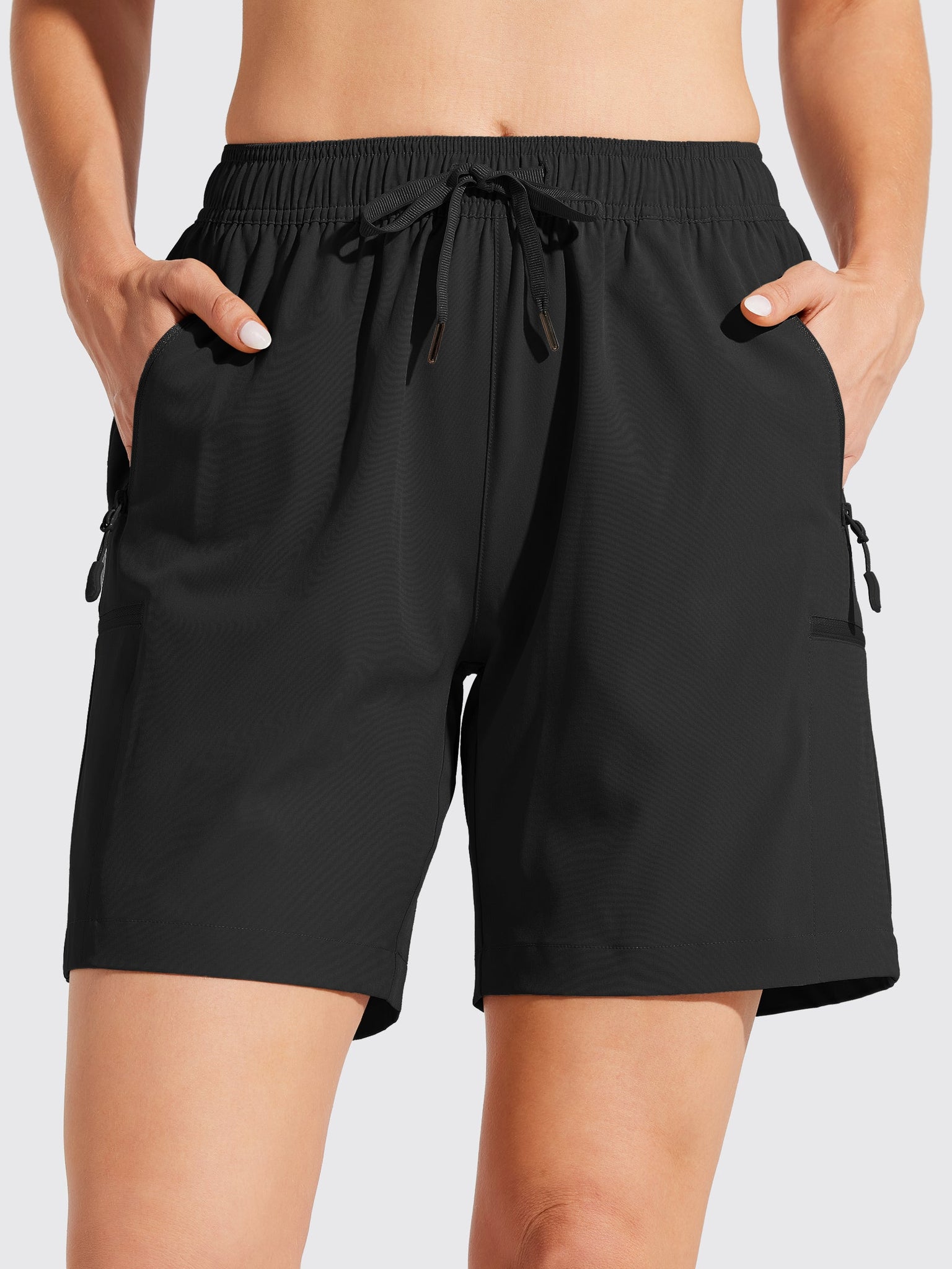 Women's Hiking Athletic Shorts_Black4