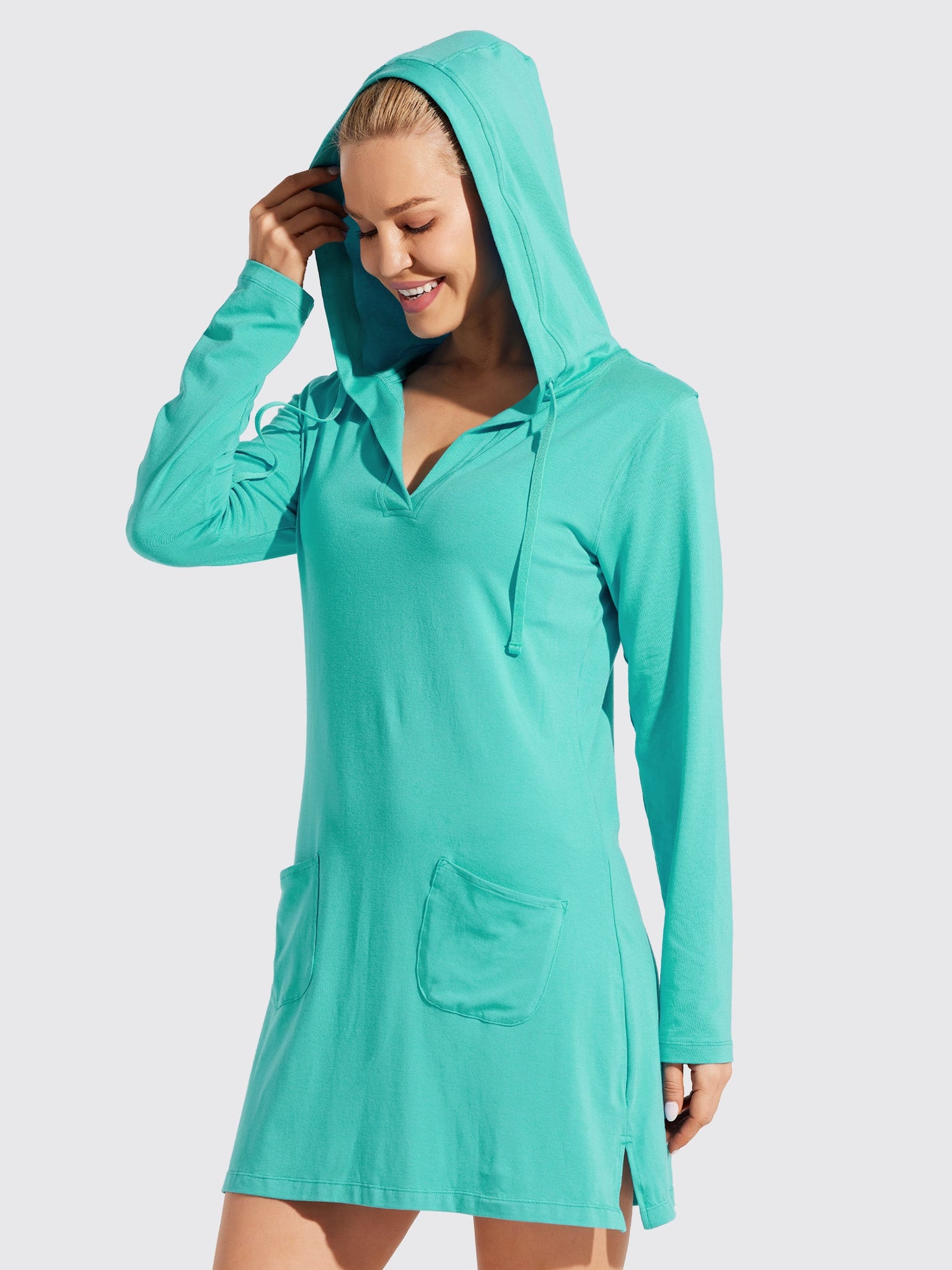 Women's UPF 50+ Long Sleeve Cover-Up Dress