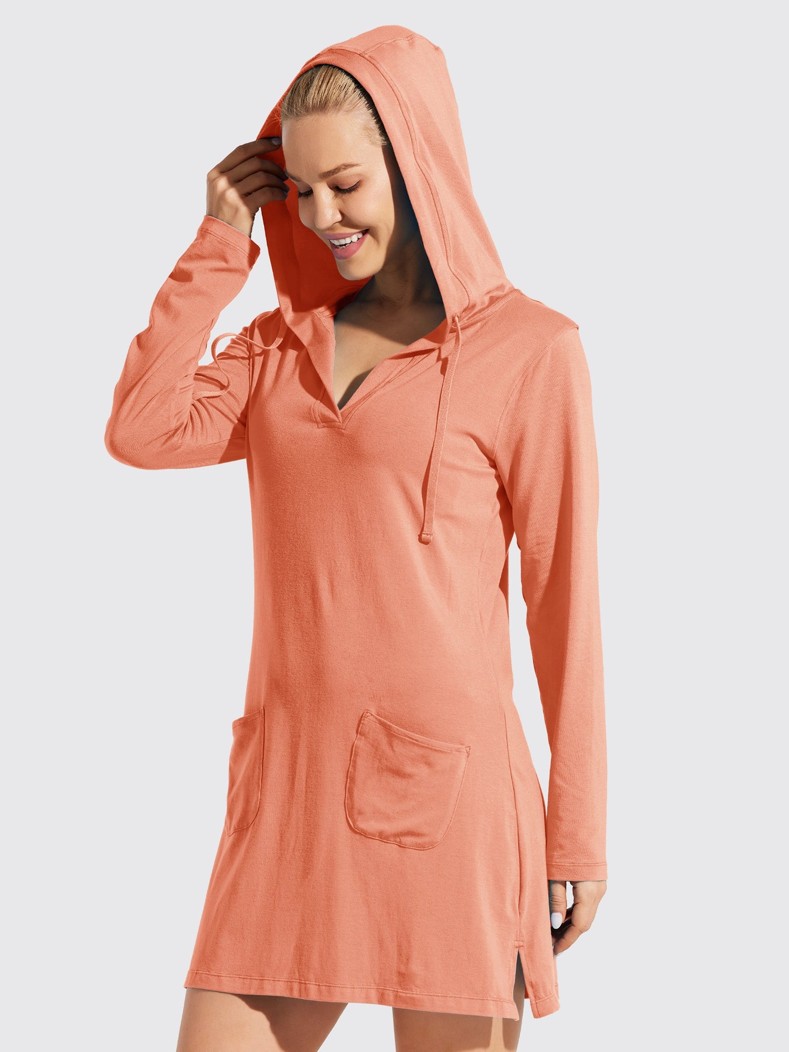 Women's UPF 50+ Long Sleeve Cover-Up Dress