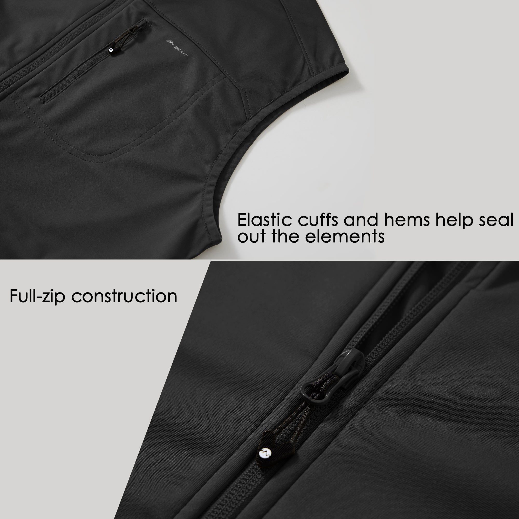 Men's Lightweight Softshell Vest_Black_detail1