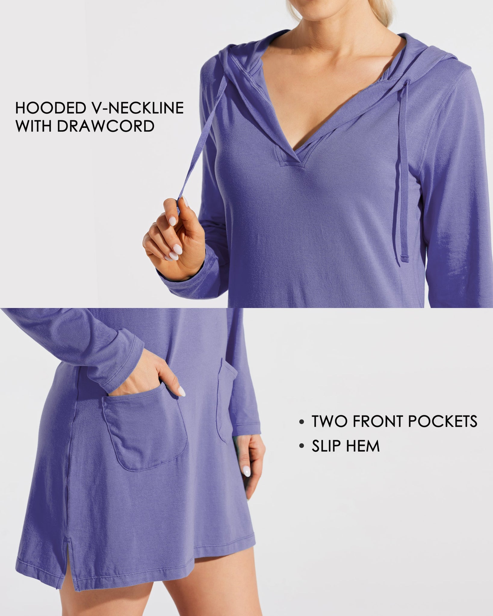 Women's UPF 50+ Long Sleeve Cover-Up Dress