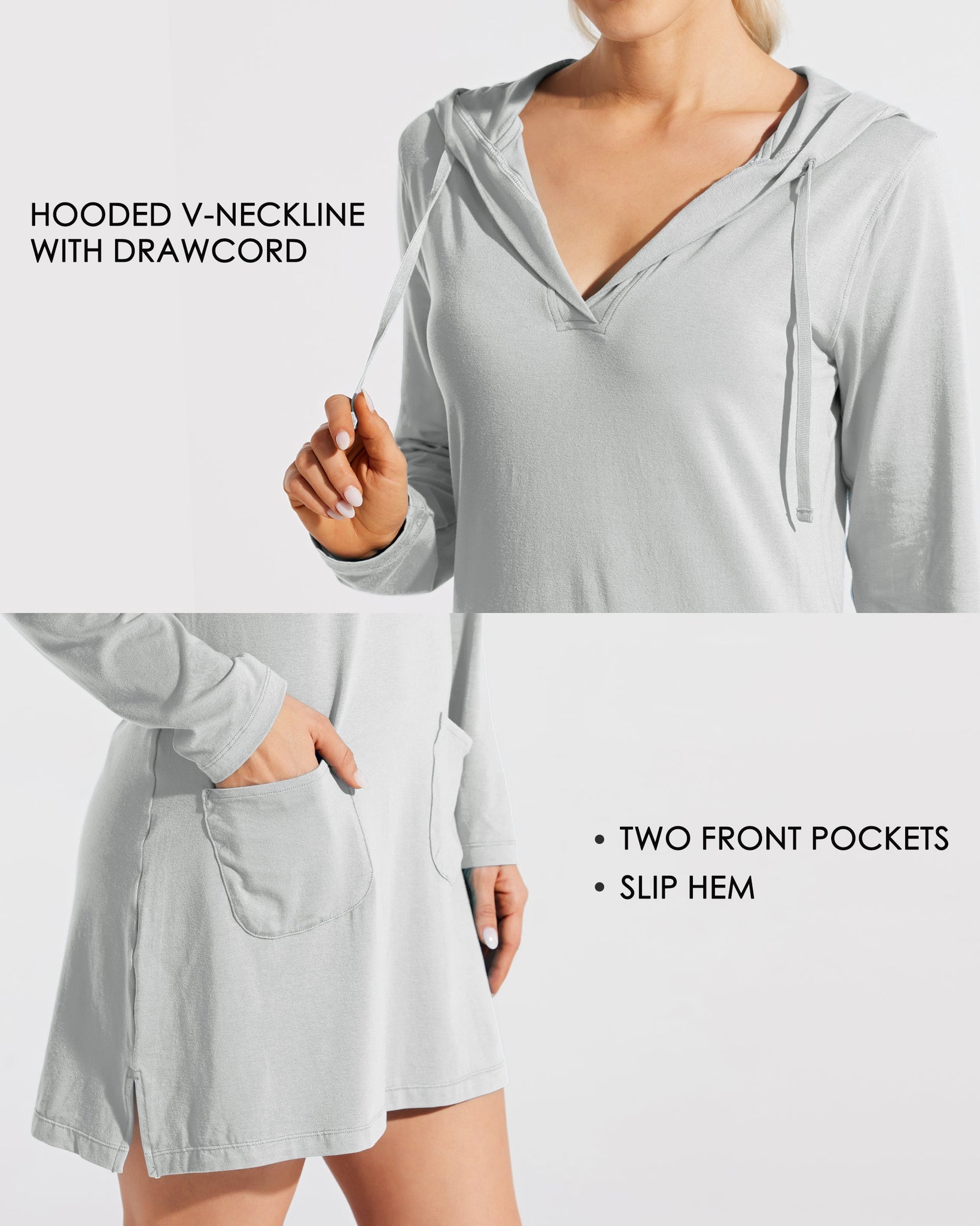 Women's UPF 50+ Long Sleeve Cover-Up Dress