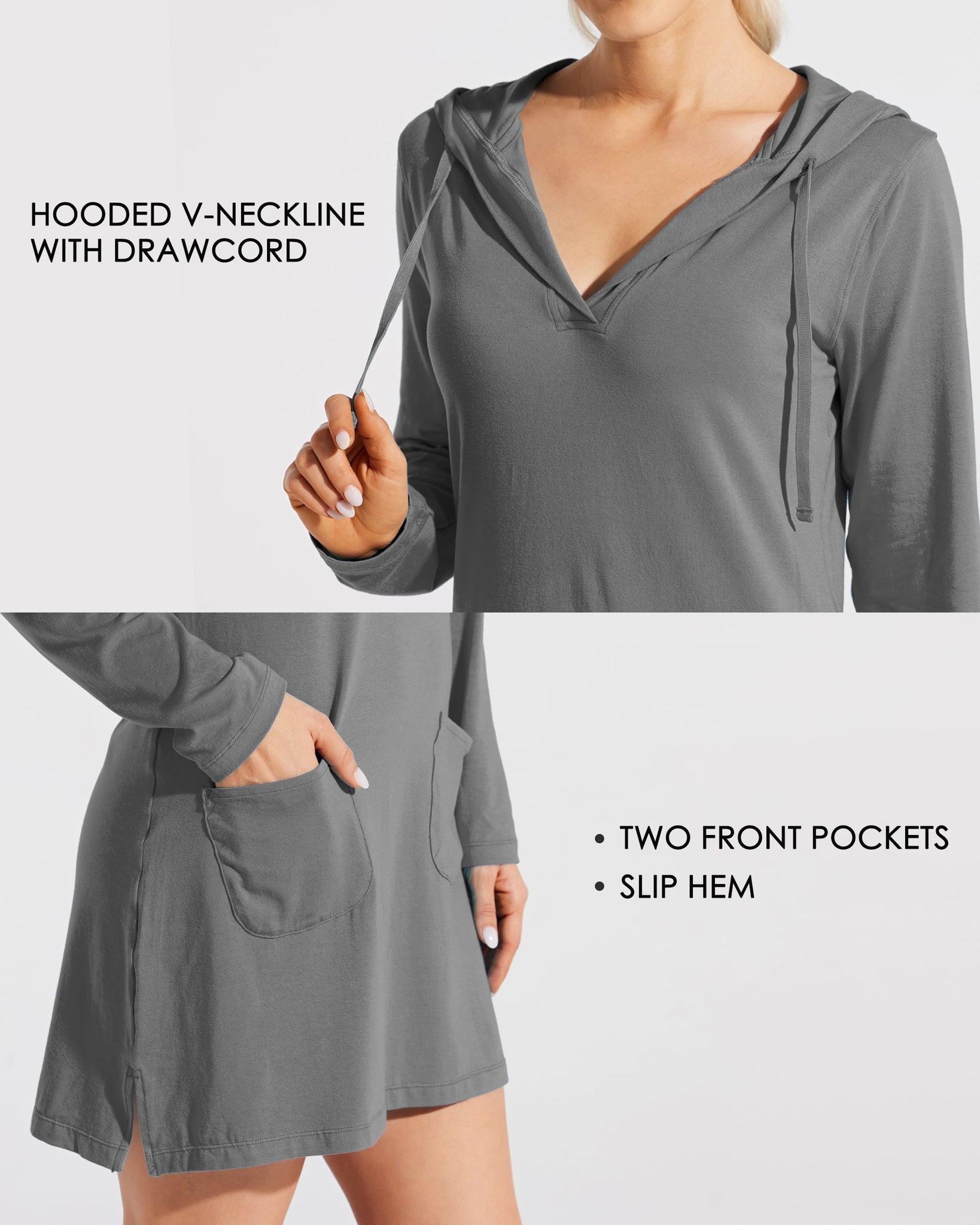 Women's UPF 50+ Long Sleeve Cover-Up Dress