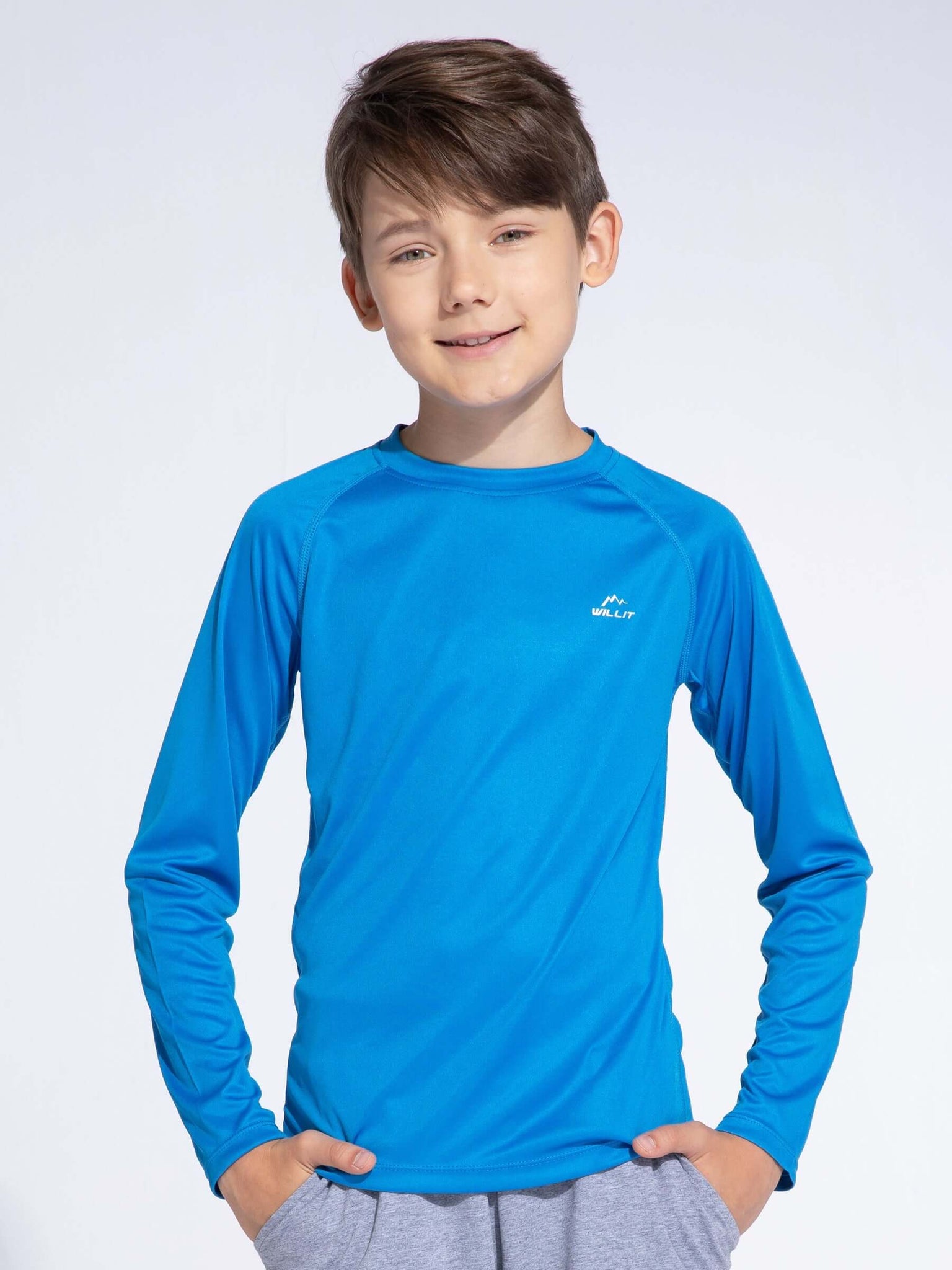 Boy's Long Sleeve Rash Guard Swim Shirts