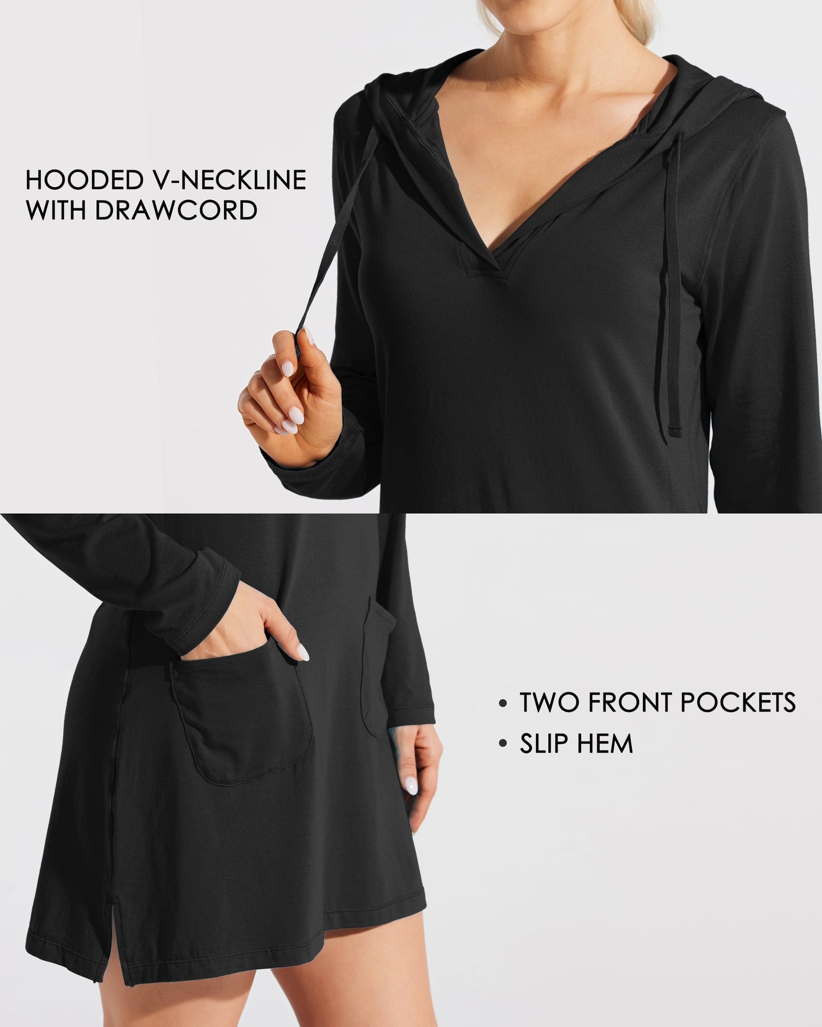 Women's UPF 50+ Long Sleeve Cover-Up Dress