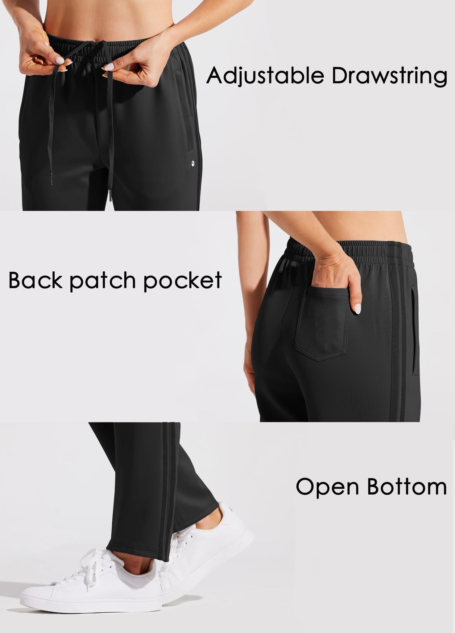 Willit Women's Warm Up Track Pants_Black_detail