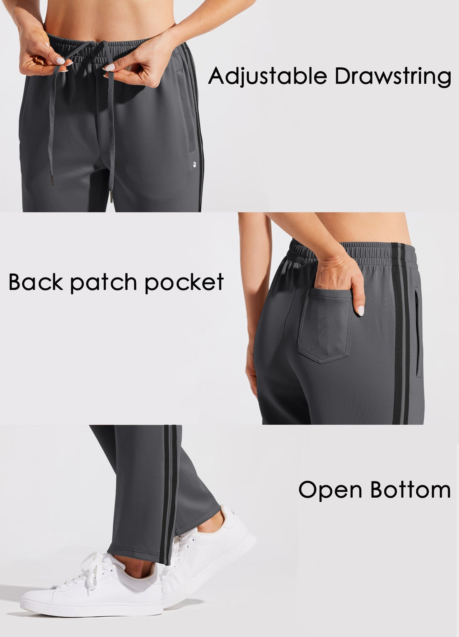 Willit Women's Warm Up Track Pants_DeepGray5