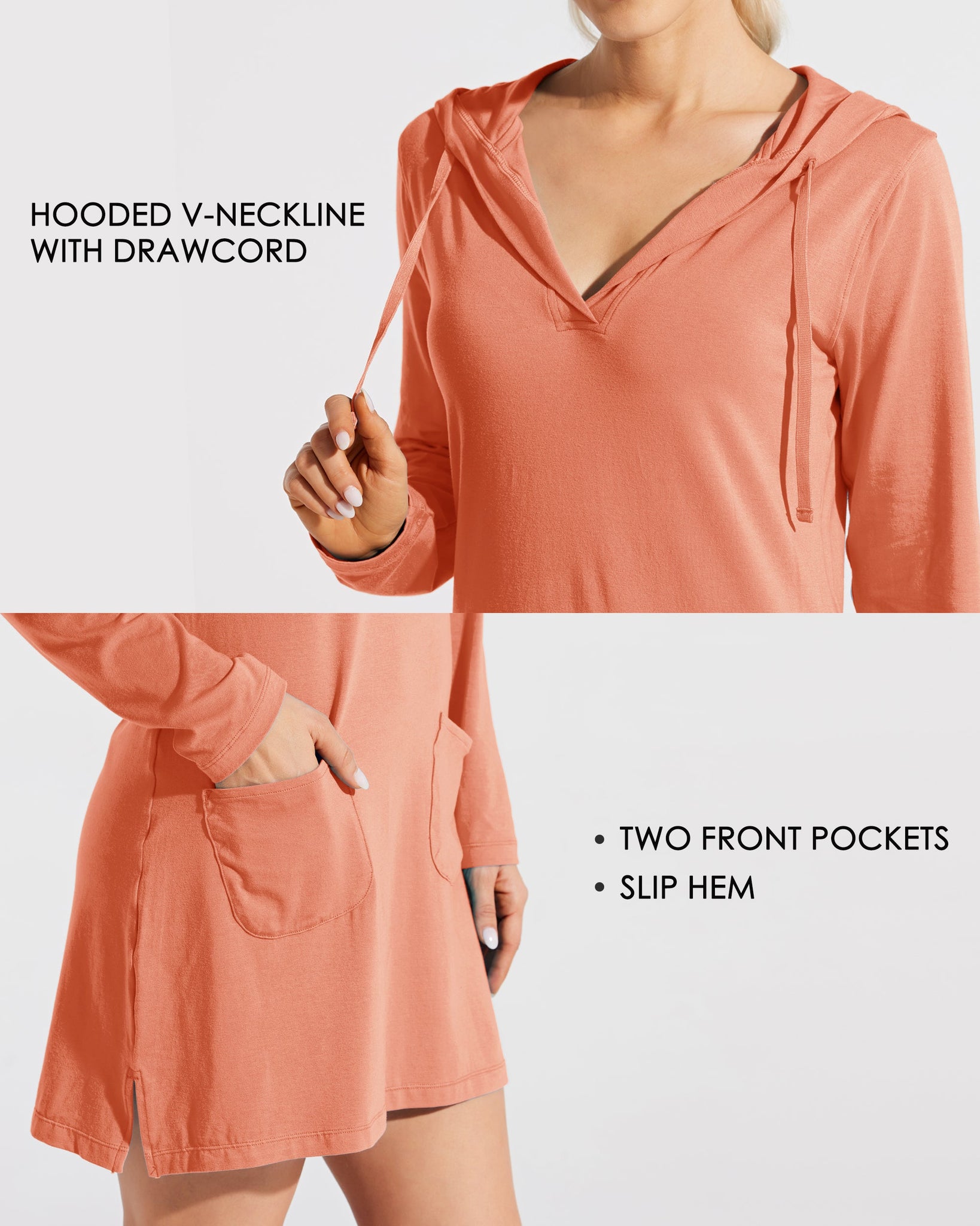 Women's UPF 50+ Long Sleeve Cover-Up Dress