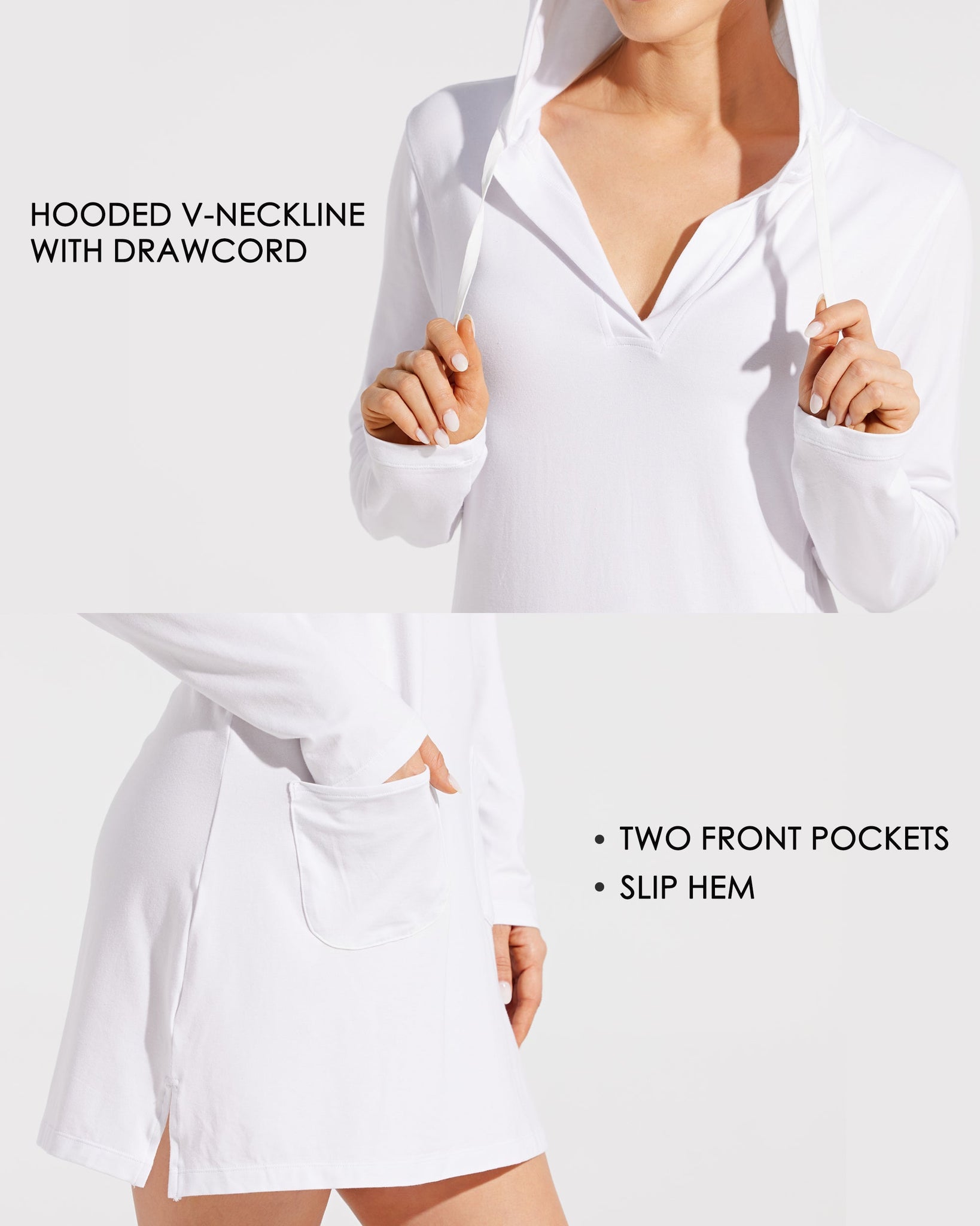 Women's UPF 50+ Long Sleeve Cover-Up Dress