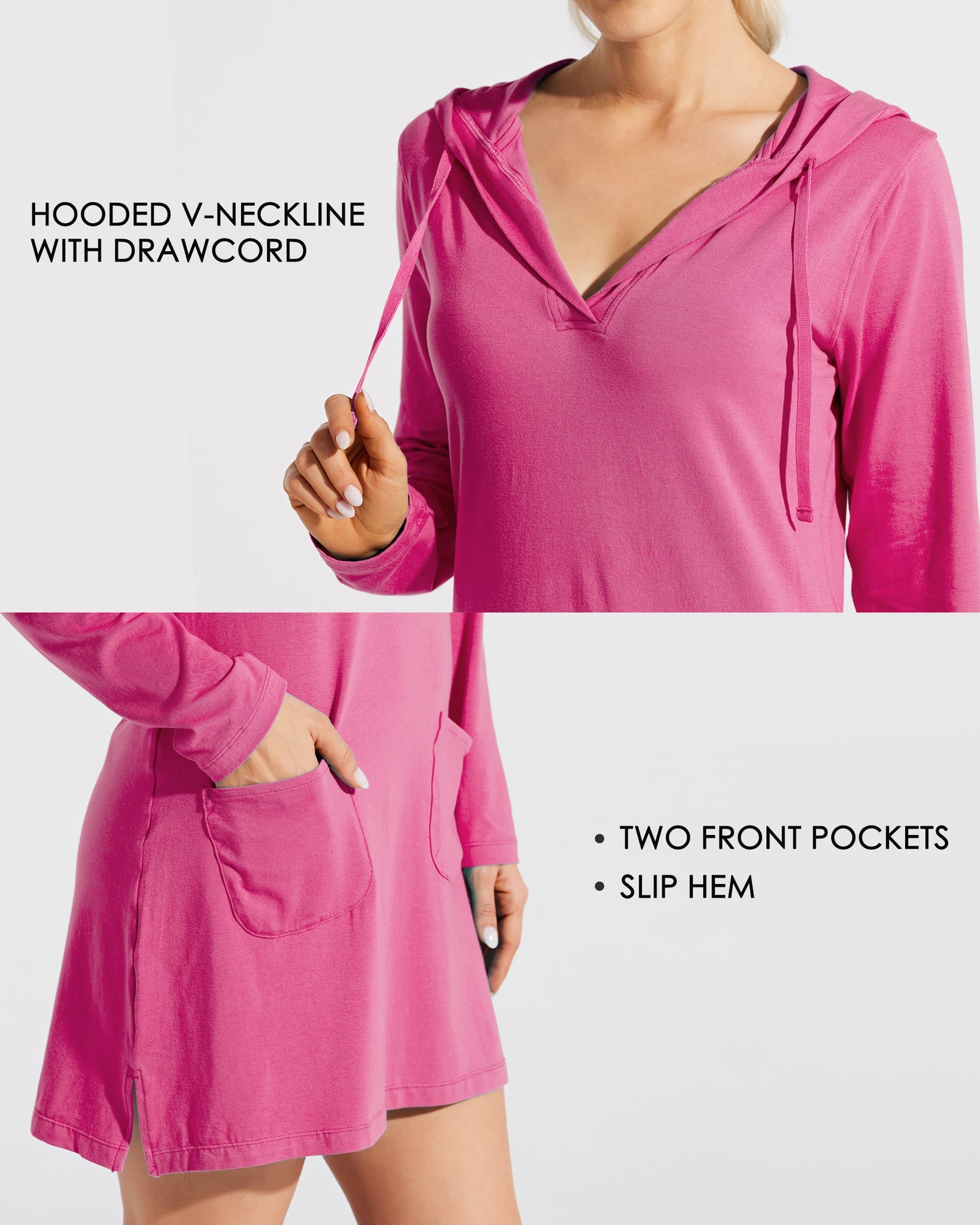 Women's UPF 50+ Long Sleeve Cover-Up Dress