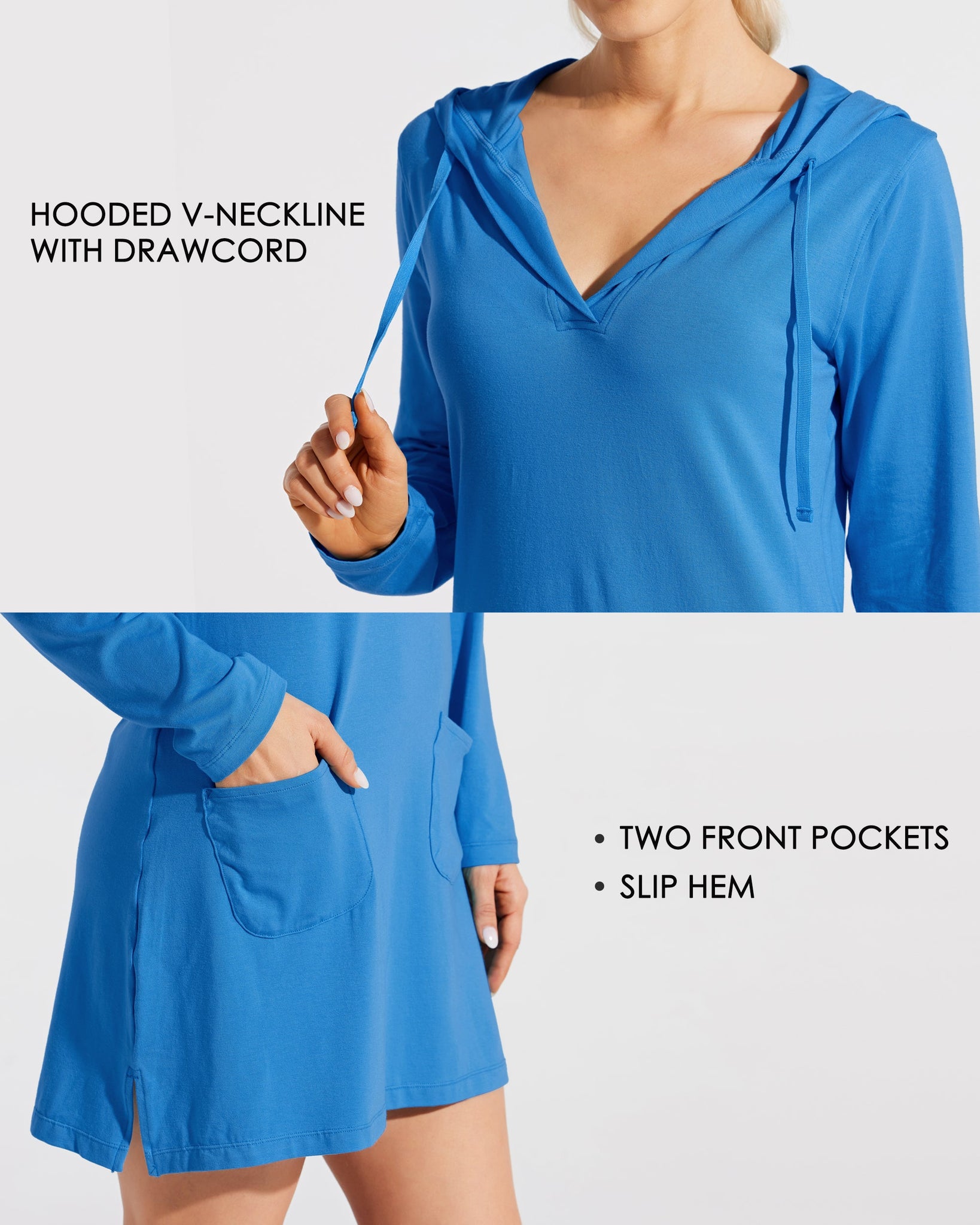 Women's UPF 50+ Long Sleeve Cover-Up Dress