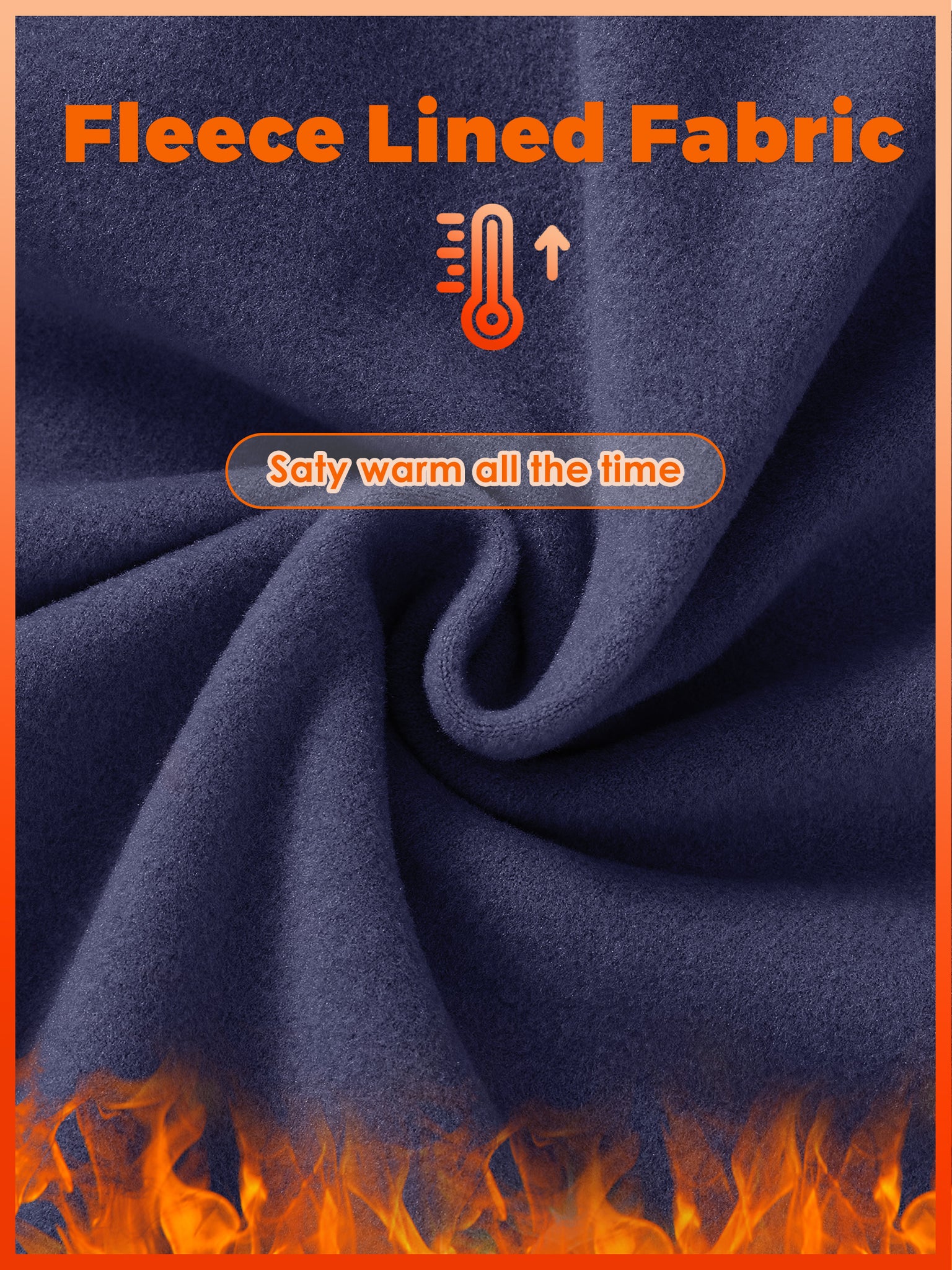 Men's Fleece Quarter Zip Pullover_Navy_fabric