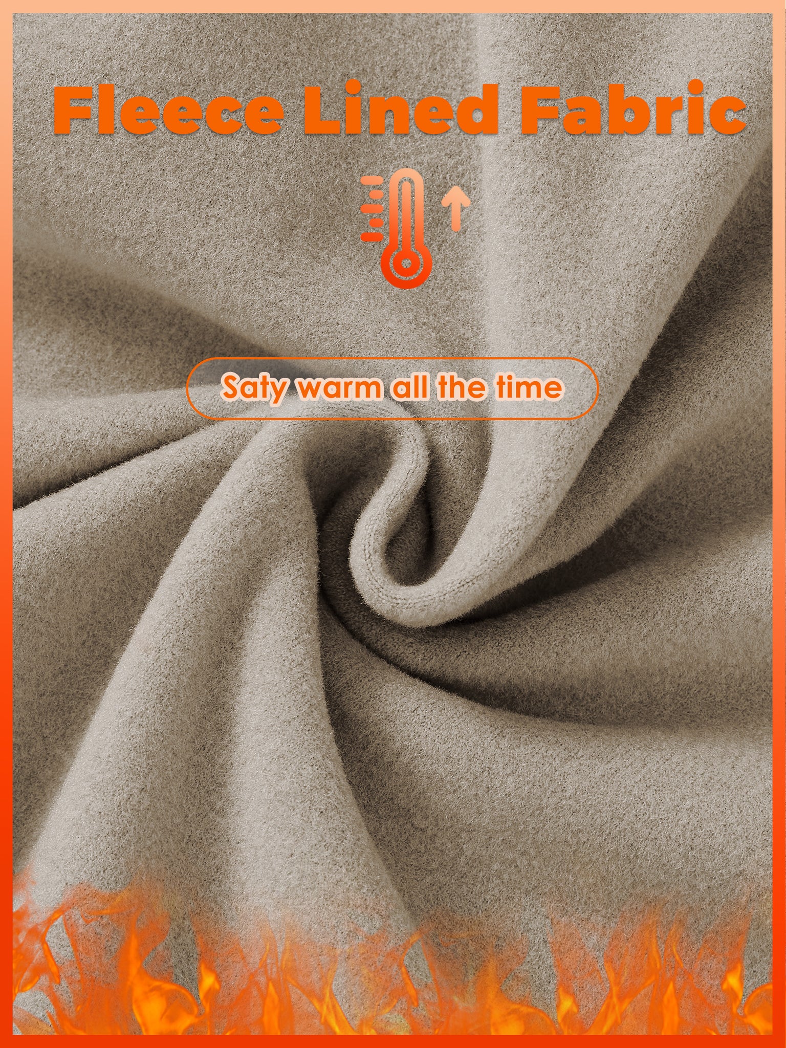 Men's Fleece Quarter Zip Pullover_MilkTea_fabric
