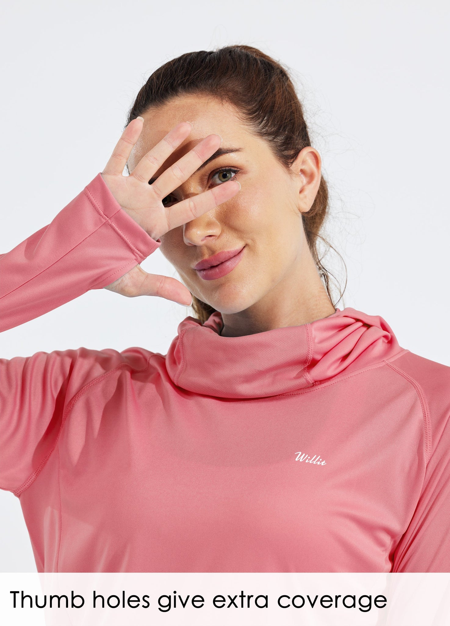 Women's Sun Protection Hoodie Long Sleeve with Face Mask Lightweight